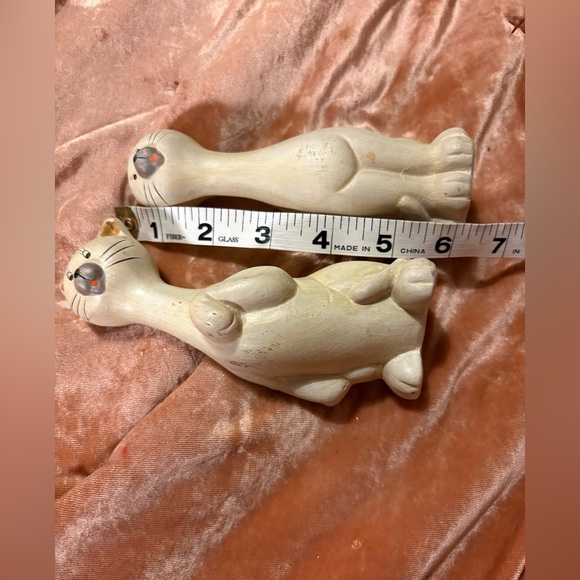 Vintage Ceramic Gossip Cats Meow Set Pair Figurines 🐈‍⬛🐾🐾🐾 Cute Sassy - Picture 4 of 5